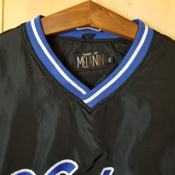 Tones of Melanin Vorhees College Logo Lined Windshirt Pullover Jacket - Picture 2 of 13